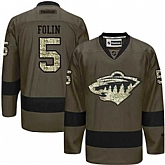 Glued Minnesota Wild #5 Christian Folin Green Salute to Service NHL Jersey,baseball caps,new era cap wholesale,wholesale hats